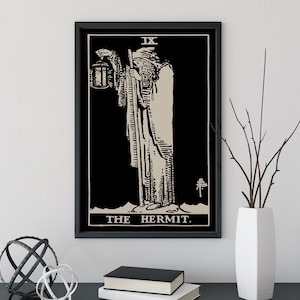 The Hermit - Tarot Card Print - The Hermit Card Poster, No Frame - Perfect For A Dorm Room