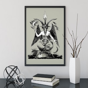 Baphomet Poster - &quot;As Above So Below&quot; - Eliphas Levi (No Frame)