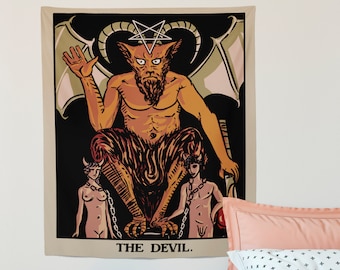 The devil tarot tapestry hotsell