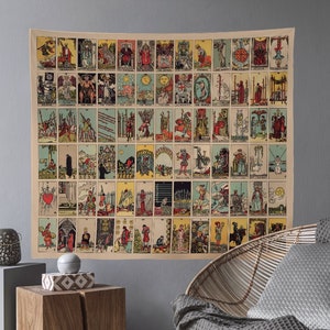 Baraja de tarot Rider Waite Smith Tapestry Las 78 cartas Tapestry RWS Tarot Tapestry Print