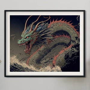 Japanese Print Dragon Print (No Frame)