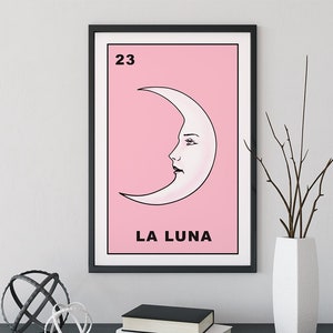 Carte La Luna, impression lune, sans cadre