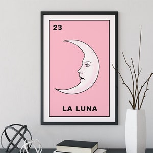 La Luna Card Moon Print, No Frame