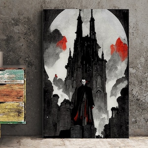 Dracula Print - Nosferatu, Vlad The Impaler, Prince of Darkness, Vampire, Vampyre Poster Halloween Print, No Frame