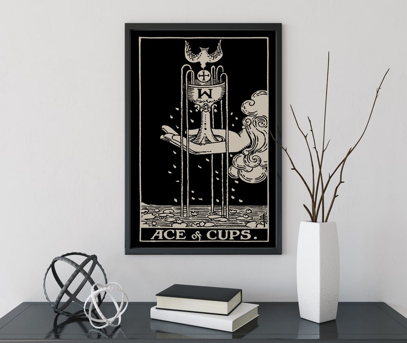 Ace of Cups Tarot Card Print  The Ace of Cups Card Poster image 0