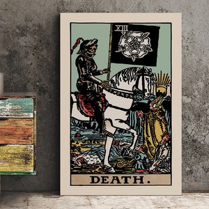 Death - Tarot Kartendruck - The Death Card Blue Rider Taile Poster, ohne Rahmen