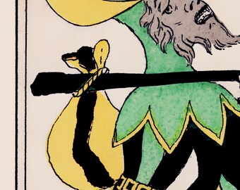 The Fool Tarot Card Print - Oswald Wirth Tarot Poster - Etsy Canada