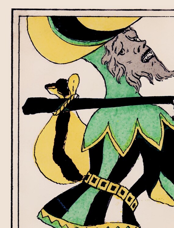 The Fool- French Tarot Card Print - the Fool Card Tarot Poster an