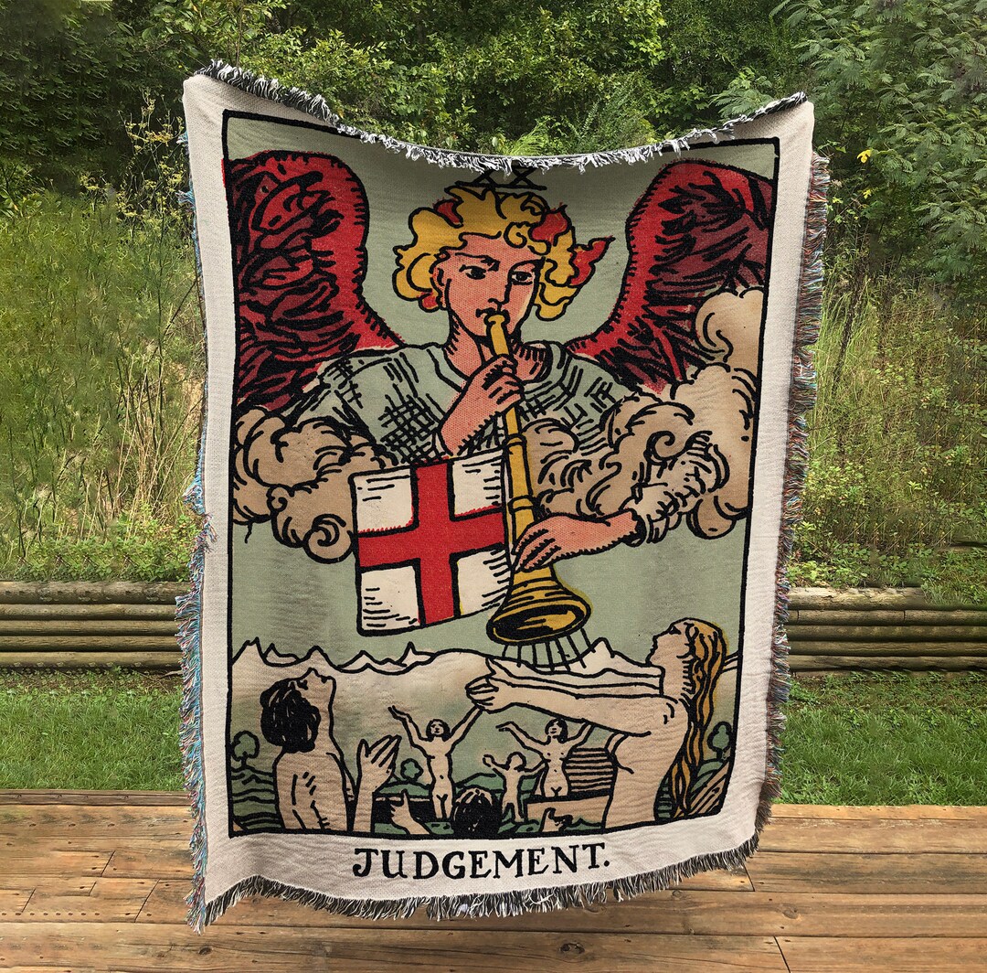 Woven Blanket Judgement Tarot Card Rider Waite Deck Etsy