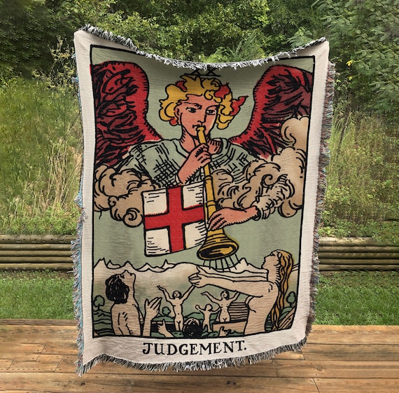 Woven Blanket Judgement Tarot Card Rider Waite Deck Etsy