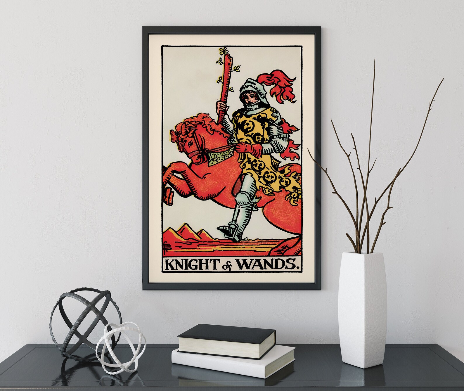 Knight Of Wands Tarot Card Print The Knight Of Wands Card Etsy Knight Of Wands Tarot Card Print The Knight Of Wands Card Etsy