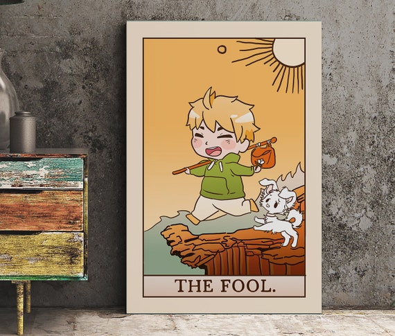 The Fool Tarot Card Print - Chibi Anime Kawaii Poster - Etsy UK