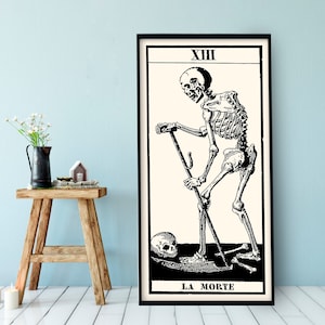 Poster de cartes de tarot de la mort - impression de cartes de tarot de la mort (sans cadre)