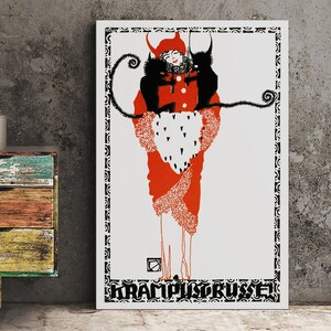 Christmas Print Krampus Christmas Holiday Card Poster, No Frame - Etsy