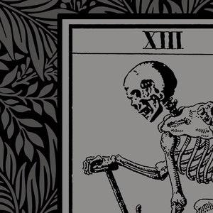 La Mort Tarot of Marseille Death Tarot Card Black and Gray - Etsy