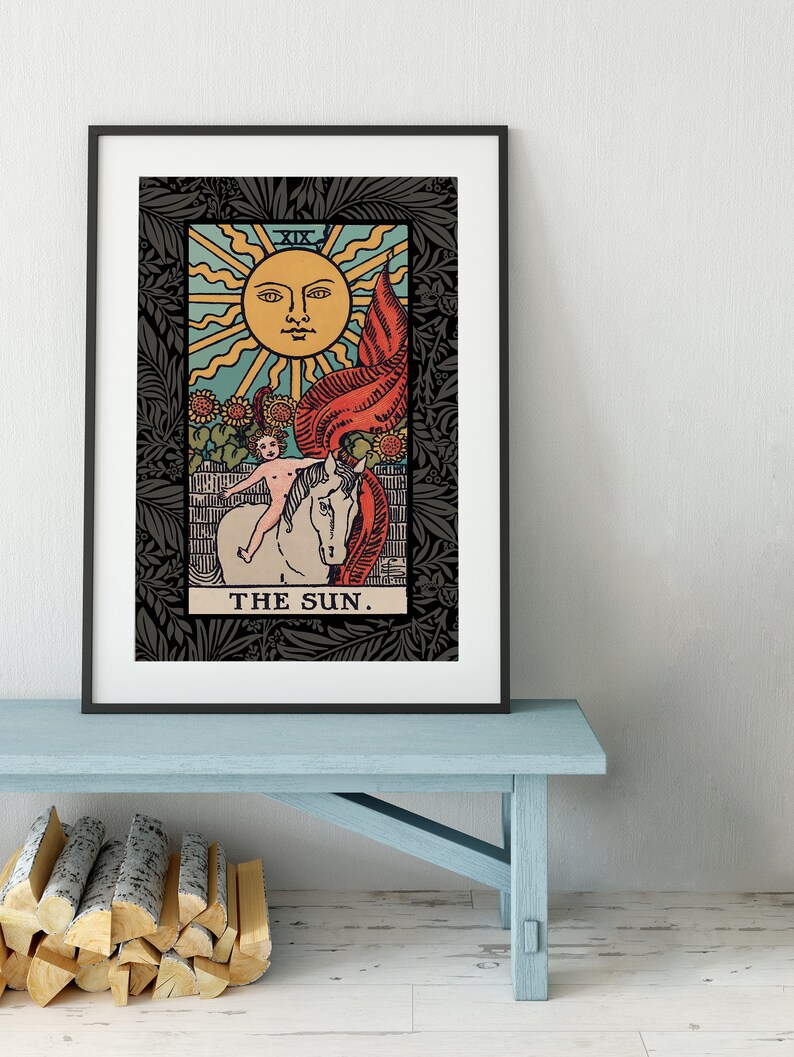 Die Sonne Tarot Karte Druck die Sonne Karte Poster kein | Etsy