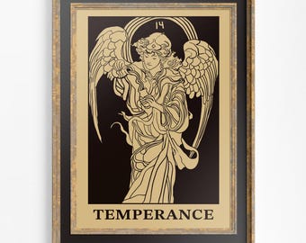 Art Nouveau Temperance Tarot Card Print