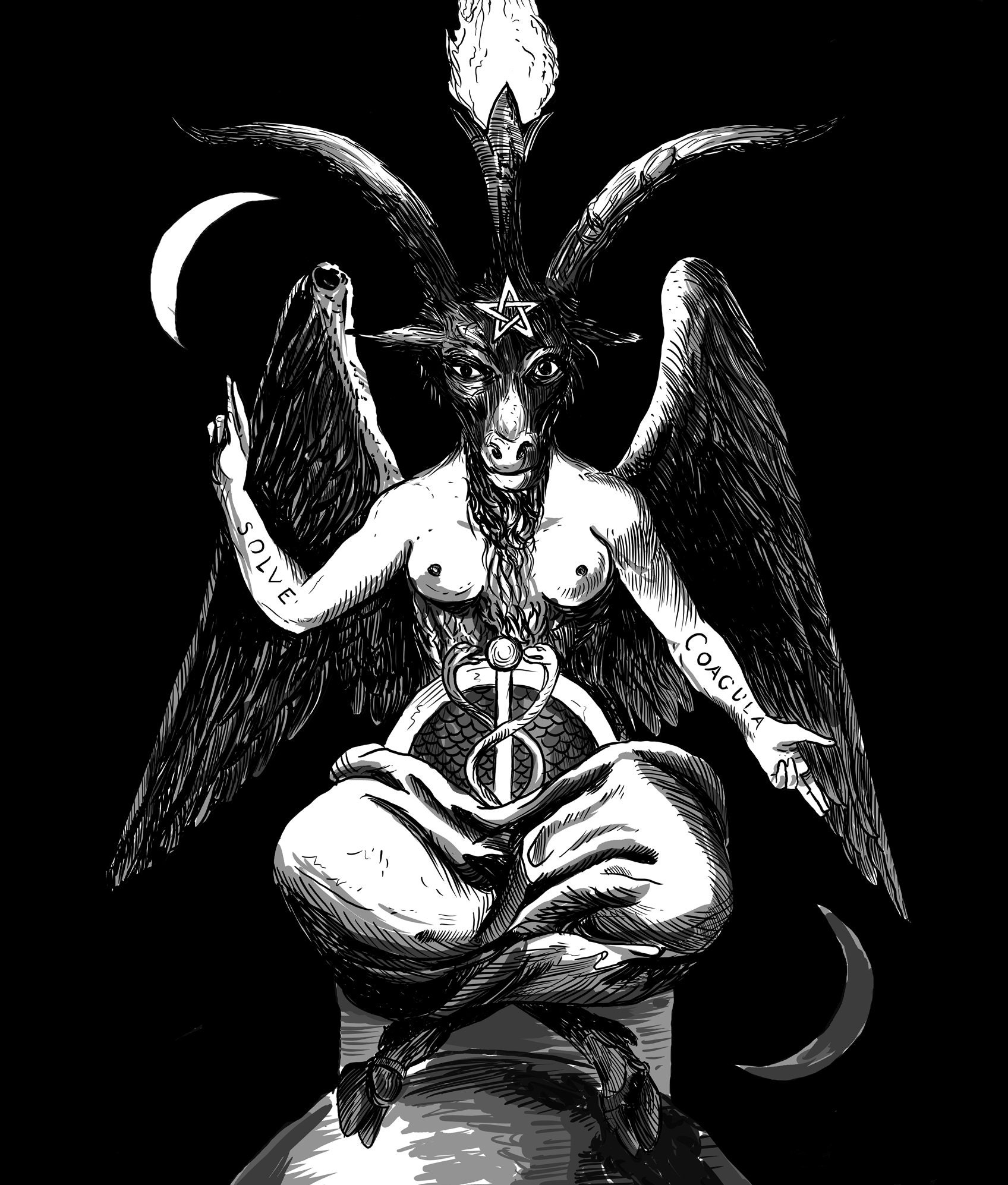 Baphomet Eliphas Lévi Occult Art Tapestry as Above so - Etsy