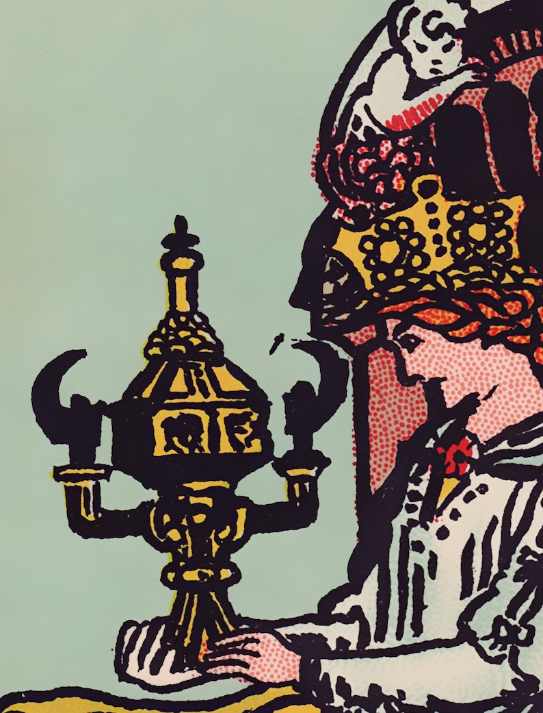 Queen of Cups Tapestry Rider Waite Queen of Cups Tapestry Etsy