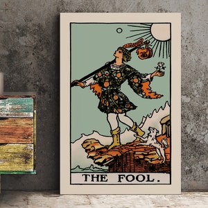 The Fool - Tarot Kartendruck - The Fool Karte Poster, ohne Rahmen