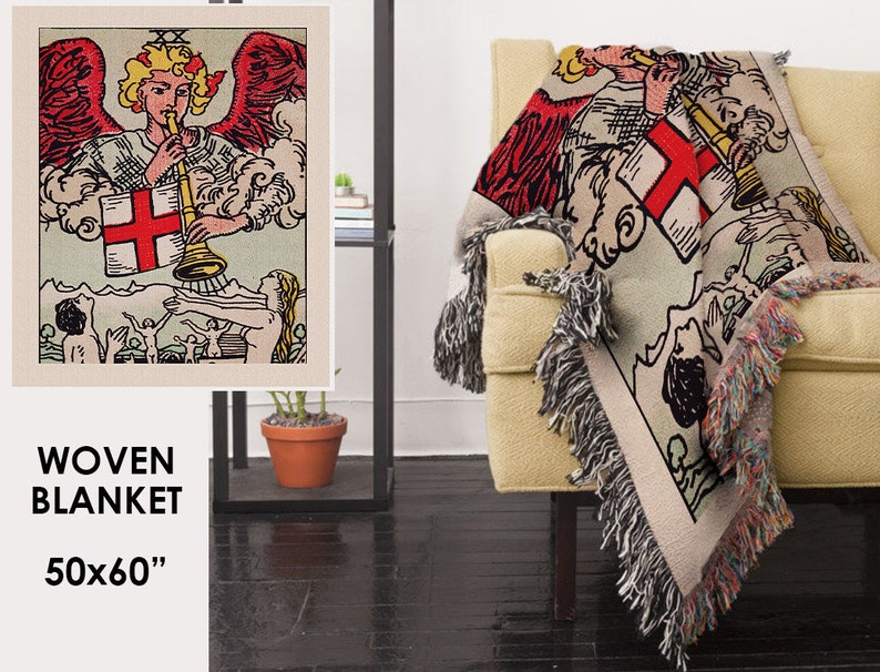 Woven Blanket Judgement Tarot Card Rider Waite Deck Etsy
