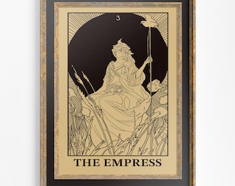 Art Nouveau Tarot Card Print - The Empress Poster