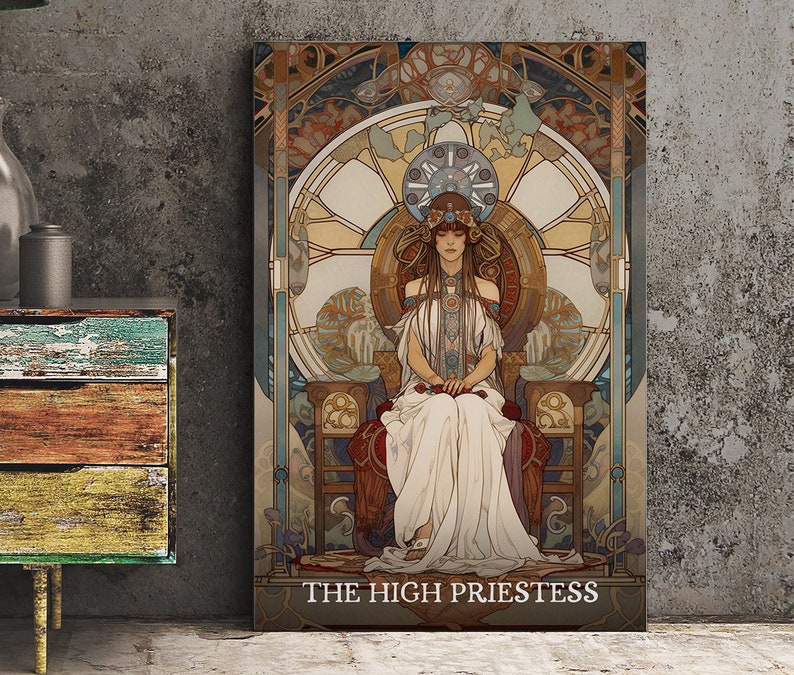 The High Priestess Tarot Card Print The High Priestess Card Poster, No Frame image 1