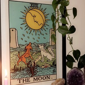 The Moon - Tarot Card Print - the Moon Poster, No Frame - Etsy