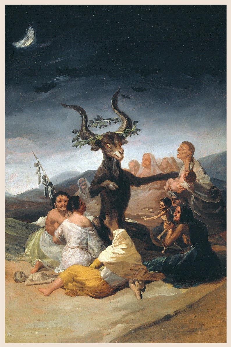 Sábado de Brujas Cartel de Francisco de Goya y Lucientes Sin Marco imagen 2