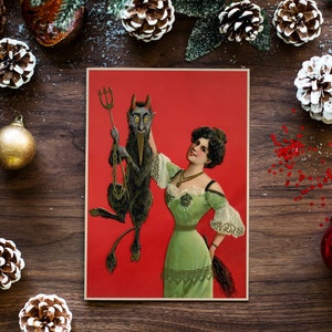 Christmas Cards - Krampus Christmas Holiday Cards Poster, No Frame