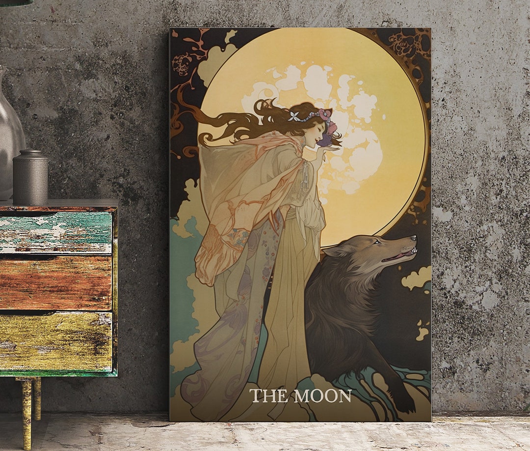The Moon - Tarot Card Print - the Moon Poster, No Frame - Etsy