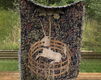 Unicorn in the garden tapestry hotsell