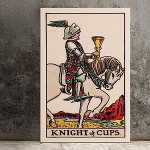 Knight of Cups- Tarot Card Print - The Knight of Cups Card Poster, No Frame