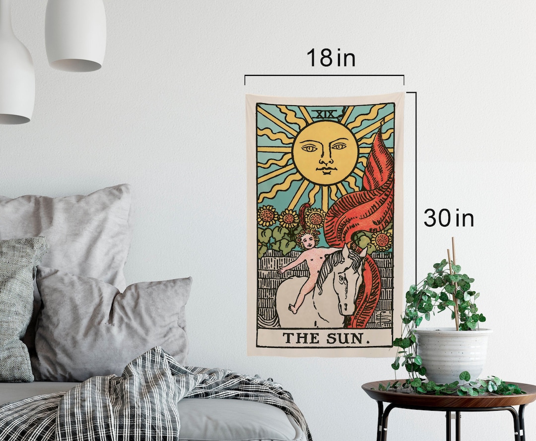 The Sun Tarot Card Tapestry Full Card Tapestry Rider Waite - Etsy
