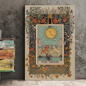 The Moon - Tarot Card Print - The Moon Poster, No Frame