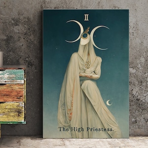 La Suma Sacerdotisa - Impresión de cartas del Tarot Tarot, sin marco