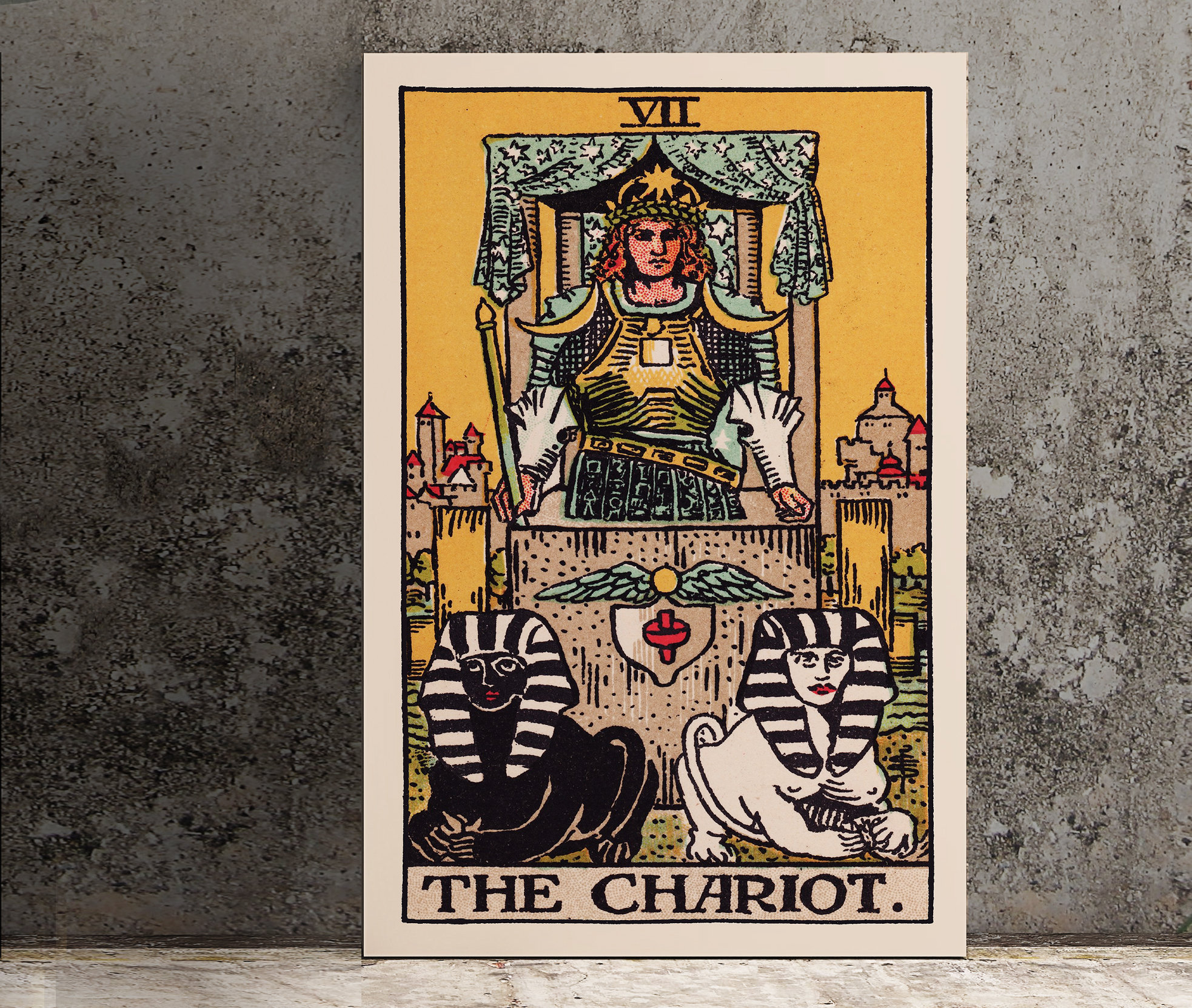 The Chariot Tarot Card Print the Chariot Card Poster No | Etsy