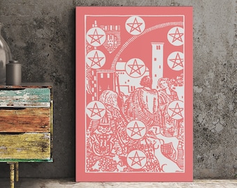 10 of Pentacles Tarot Card Print - Vintage Major Arcana Art