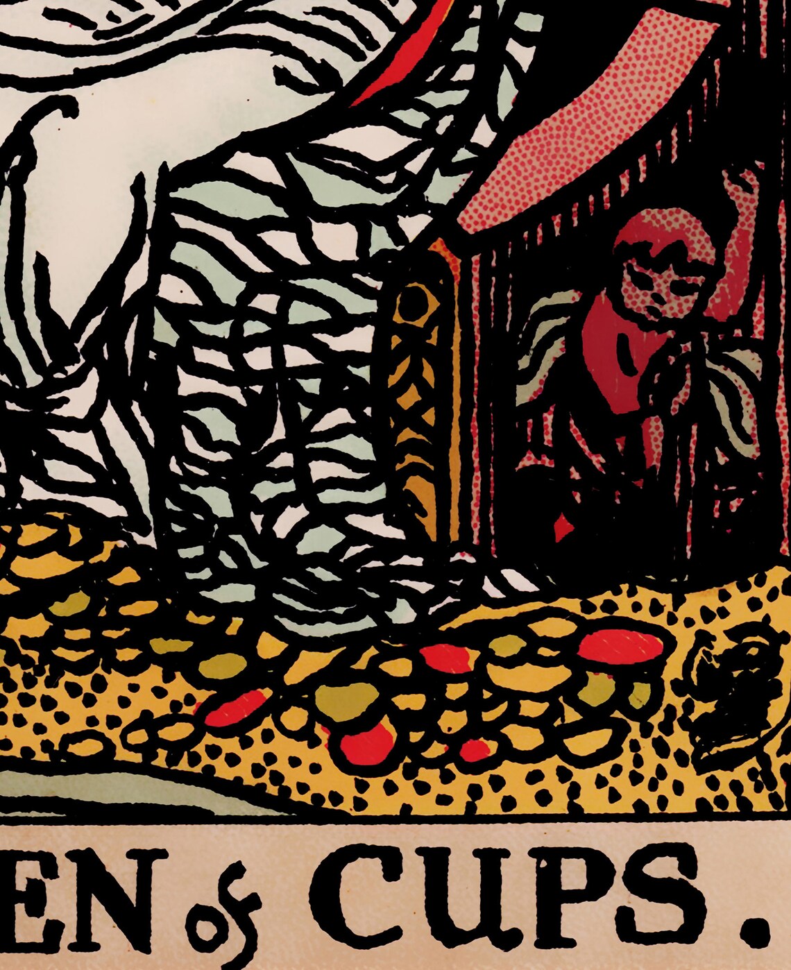 Queen of Cups Tarot Card Print  The Queen of Cups Card image 2