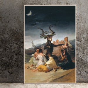 Sábado de Brujas Cartel de Francisco de Goya y Lucientes Sin Marco imagen 1