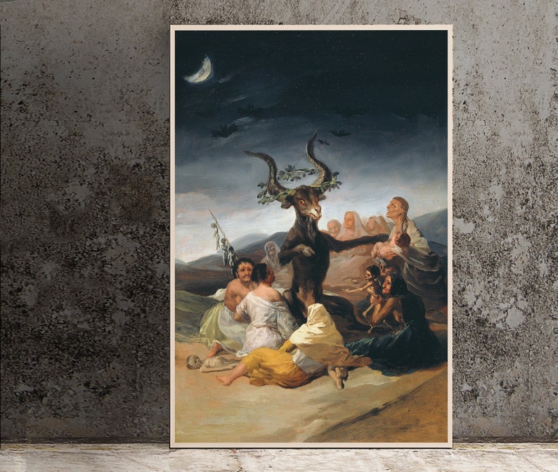 Sábado de Brujas Cartel de Francisco de Goya y Lucientes Sin Marco imagen 1