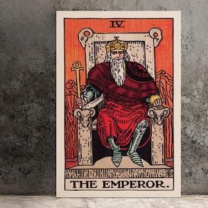 The Emperor Tarot Card Print the Emperor Card Poster No - Etsy