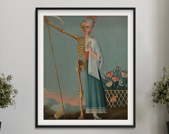 Memento Mori Art Print, Life and Death, 18th Century Style