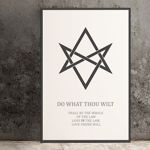 Do What Thou Wilt - Thelema Poster - Aleister Crowley Quote Poster (No Frame)