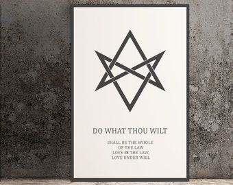 Haz lo que quieras - Póster de Thelema - Póster con cita de Aleister Crowley