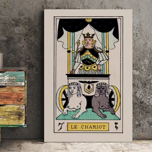 El Carro - Impresión de la Carta del Tarot - El Póster del Tarot de la Carta del Carro y la Impresión de Oswald Wirth, Sin Marco