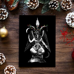 Kartki świąteczne - Baphomet Christmas Holiday Cards Poster, Bez ramki