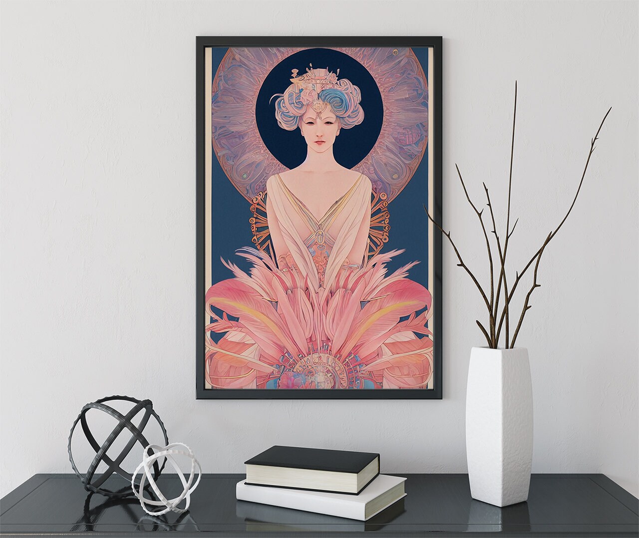 Amaterasu Print - Sun Goddess Poster in the Style of Mucha, No Frame - Etsy
