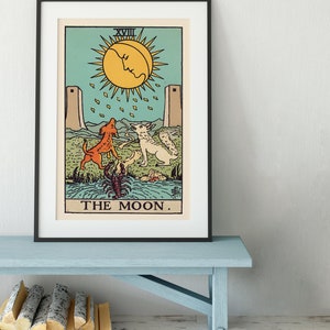 The Moon - Tarot Card Print - the Moon Poster, No Frame - Etsy