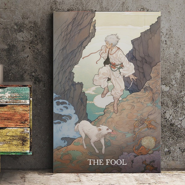 The Fool - Tarot Card Print - The Fool Card Poster, No Frame